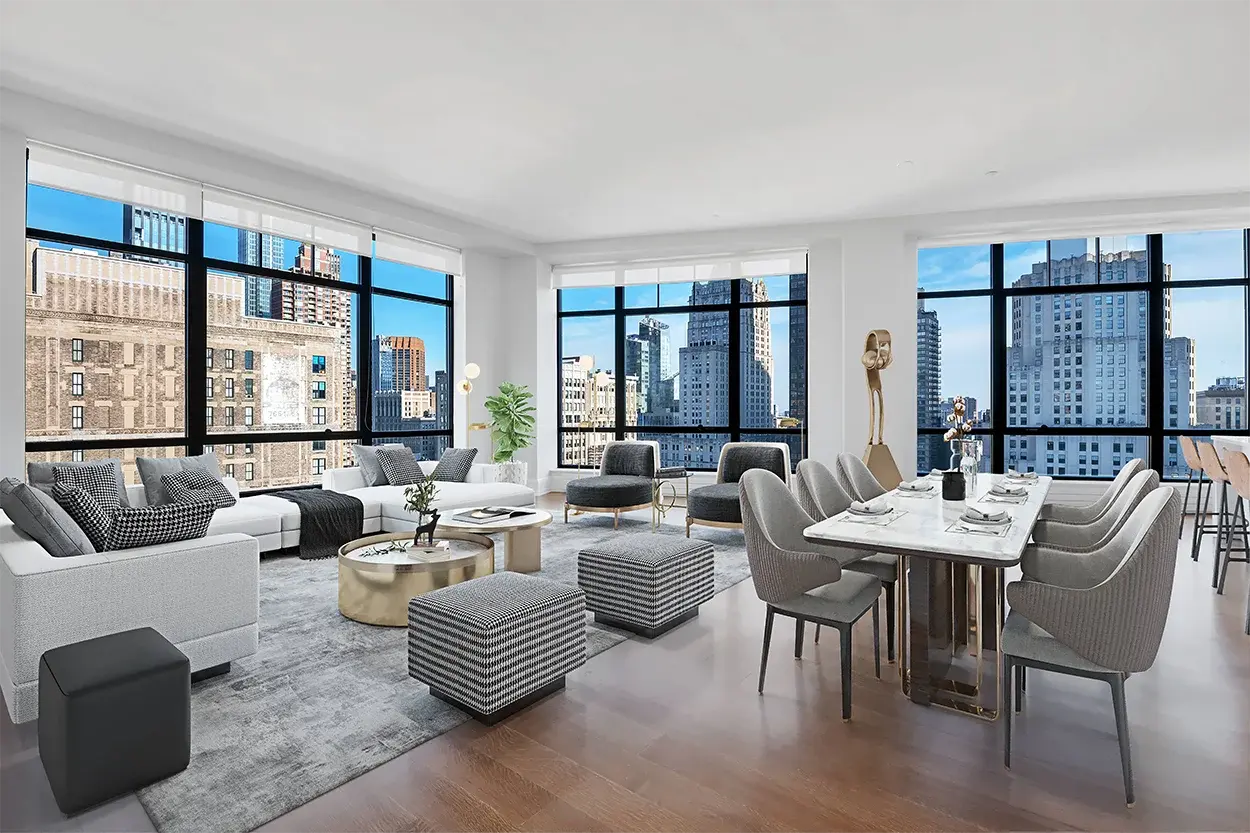 10 Madison Square West 19C Living Room