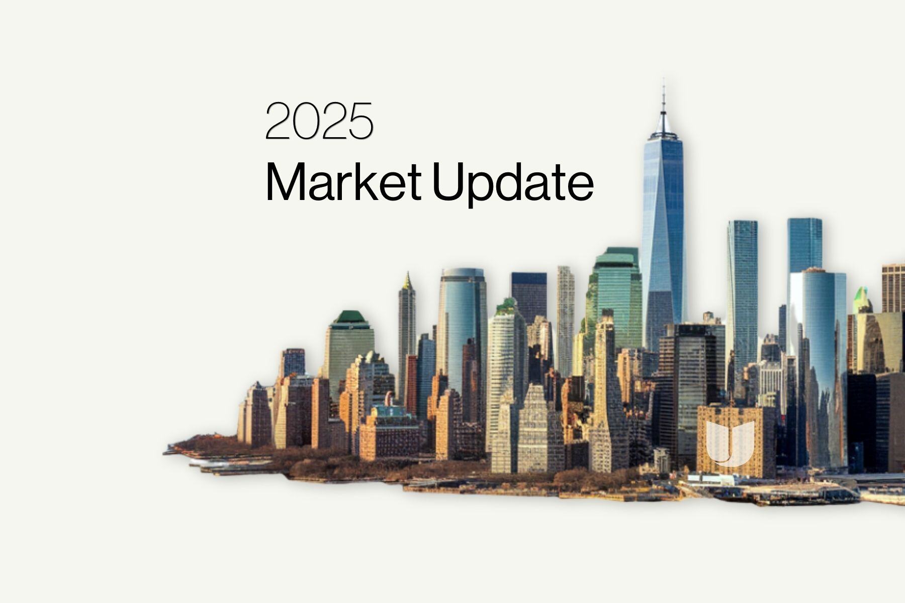 New York City skyline floating with 2025 Market Update title