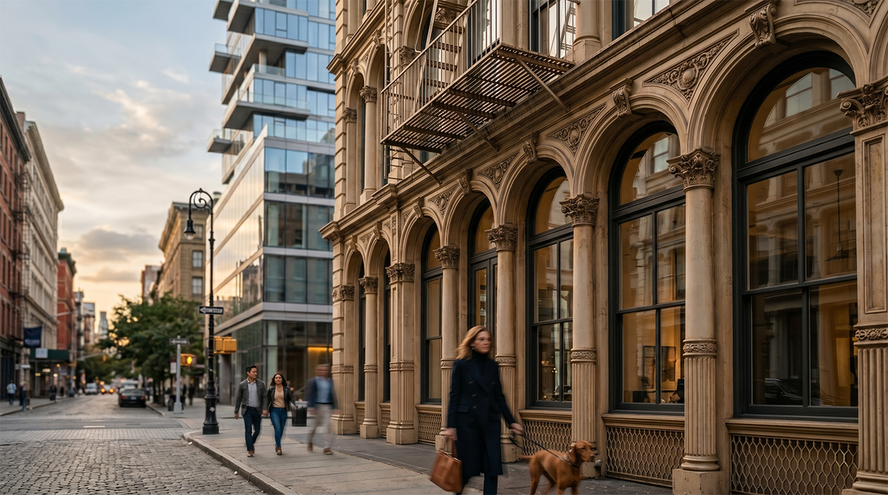 Tribeca Neighborhood classic and modern architecture