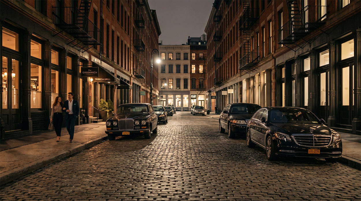 Tribeca Neighborhood evening street view